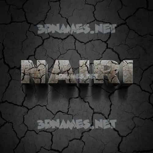 nairi in Cracked Stone style - 3D name wallpaper