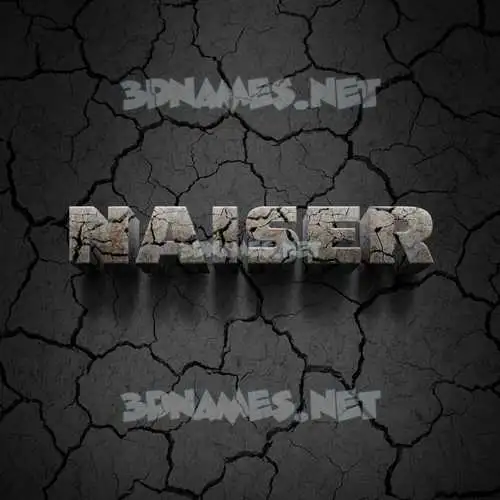 naiser in Cracked Stone style - 3D name wallpaper