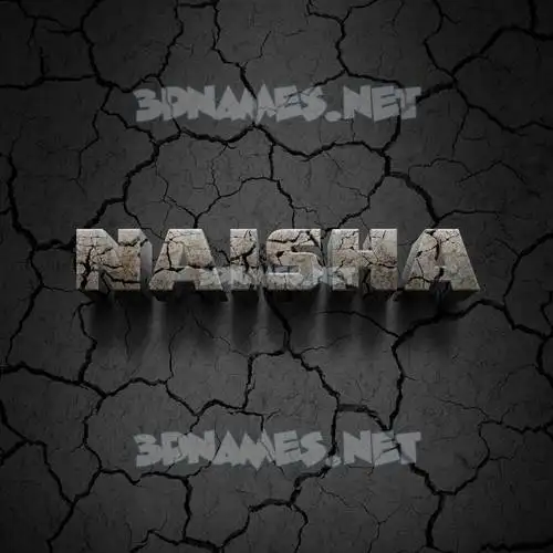 naisha in Cracked Stone style - 3D name wallpaper naisha in Cracked Stone style - 3D name wallpaper