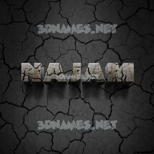 najam in Cracked Stone style - 3D name wallpaper najam in Cracked Stone style - 3D name wallpaper