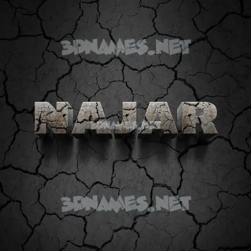 najar in Cracked Stone style - 3D name wallpaper najar in Cracked Stone style - 3D name wallpaper