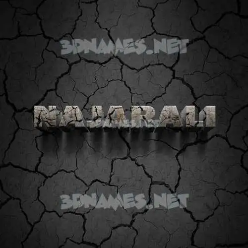najarali in Cracked Stone style - 3D name wallpaper najarali in Cracked Stone style - 3D name wallpaper