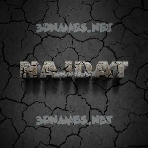 najdat in Cracked Stone style - 3D name wallpaper najdat in Cracked Stone style - 3D name wallpaper