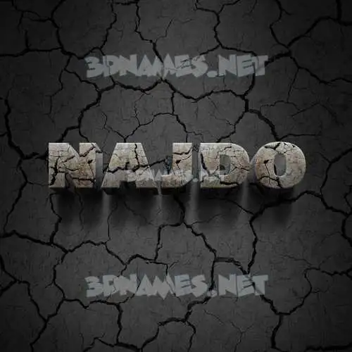 najdo in Cracked Stone style - 3D name wallpaper najdo in Cracked Stone style - 3D name wallpaper