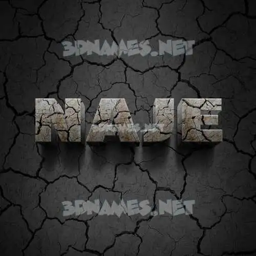 naje in Cracked Stone style - 3D name wallpaper naje in Cracked Stone style - 3D name wallpaper