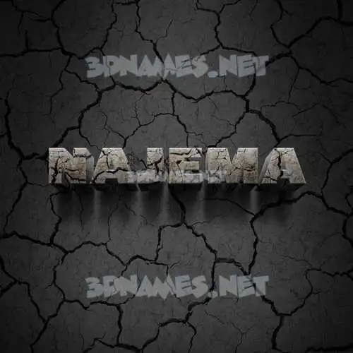 najema in Cracked Stone style - 3D name wallpaper najema in Cracked Stone style - 3D name wallpaper