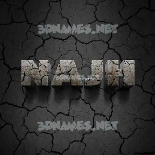 najh in Cracked Stone style - 3D name wallpaper najh in Cracked Stone style - 3D name wallpaper