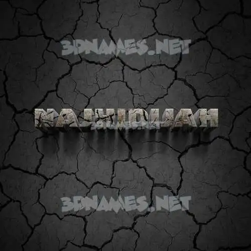 najhidijah in Cracked Stone style - 3D name wallpaper