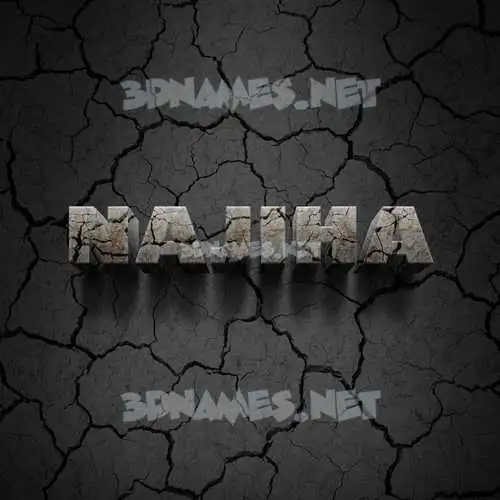 najiha in Cracked Stone style - 3D name wallpaper najiha in Cracked Stone style - 3D name wallpaper