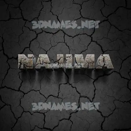 najima in Cracked Stone style - 3D name wallpaper najima in Cracked Stone style - 3D name wallpaper
