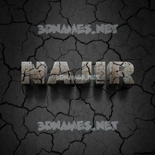 najir in Cracked Stone style - 3D name wallpaper najir in Cracked Stone style - 3D name wallpaper