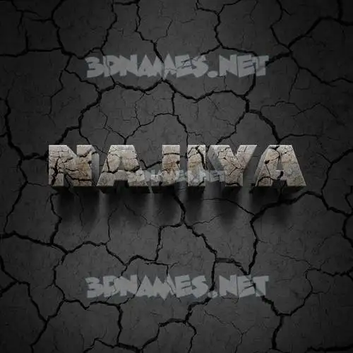 najiya in Cracked Stone style - 3D name wallpaper