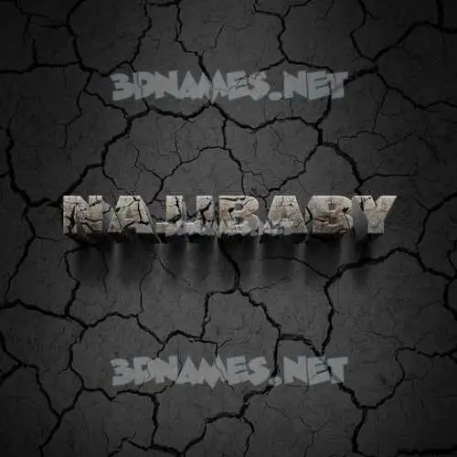 najjbaby in Cracked Stone style - 3D name wallpaper najjbaby in Cracked Stone style - 3D name wallpaper