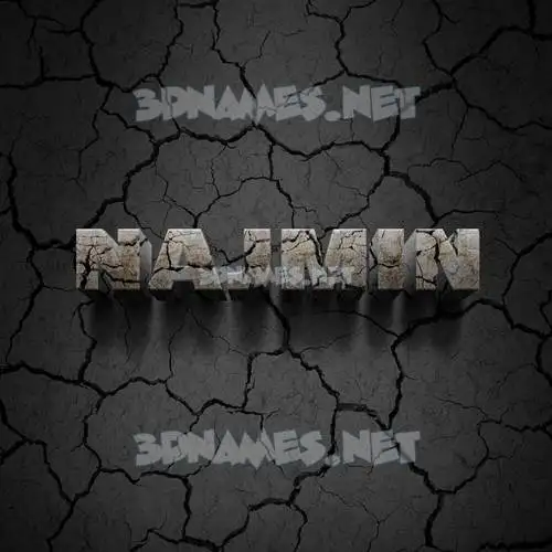 najmin in Cracked Stone style - 3D name wallpaper