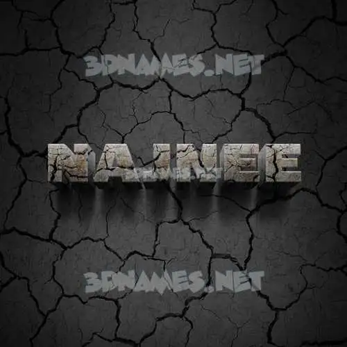 najnee in Cracked Stone style - 3D name wallpaper najnee in Cracked Stone style - 3D name wallpaper