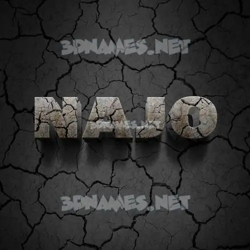 najo in Cracked Stone style - 3D name wallpaper najo in Cracked Stone style - 3D name wallpaper