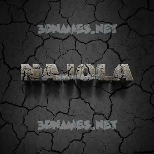 najola in Cracked Stone style - 3D name wallpaper najola in Cracked Stone style - 3D name wallpaper