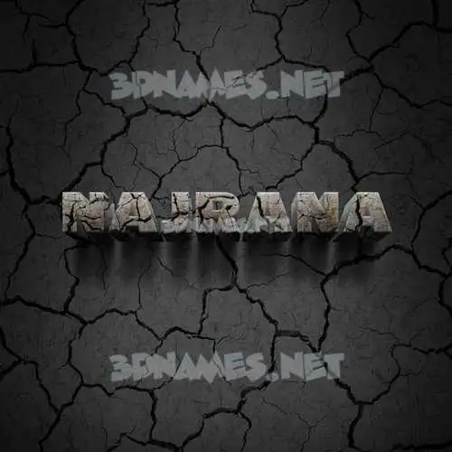najrana in Cracked Stone style - 3D name wallpaper najrana in Cracked Stone style - 3D name wallpaper