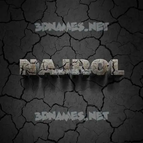najrol in Cracked Stone style - 3D name wallpaper