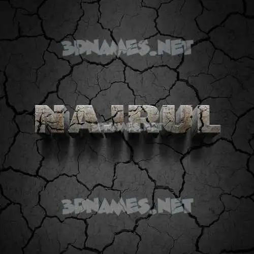 najrul in Cracked Stone style - 3D name wallpaper najrul in Cracked Stone style - 3D name wallpaper