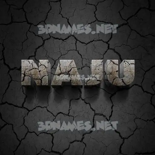 naju in Cracked Stone style - 3D name wallpaper naju in Cracked Stone style - 3D name wallpaper
