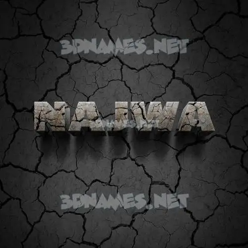 najwa in Cracked Stone style - 3D name wallpaper