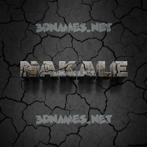nakale in Cracked Stone style - 3D name wallpaper