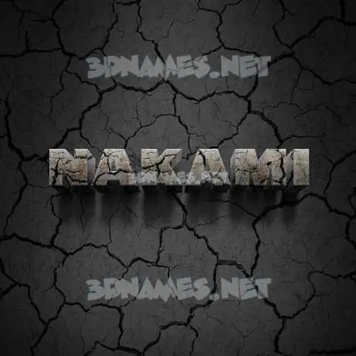 nakami in Cracked Stone style - 3D name wallpaper nakami in Cracked Stone style - 3D name wallpaper