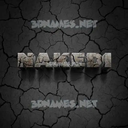 nakedi in Cracked Stone style - 3D name wallpaper nakedi in Cracked Stone style - 3D name wallpaper