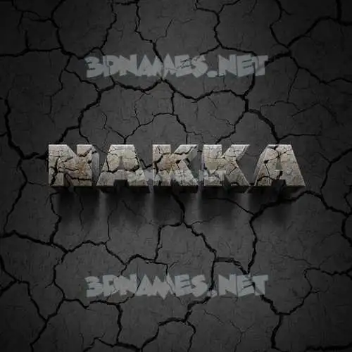 nakka in Cracked Stone style - 3D name wallpaper