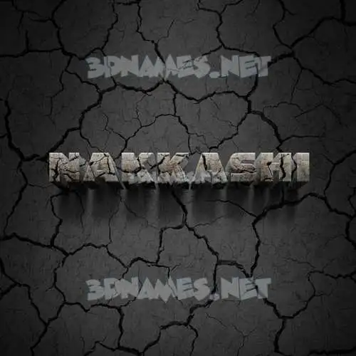 nakkashi in Cracked Stone style - 3D name wallpaper