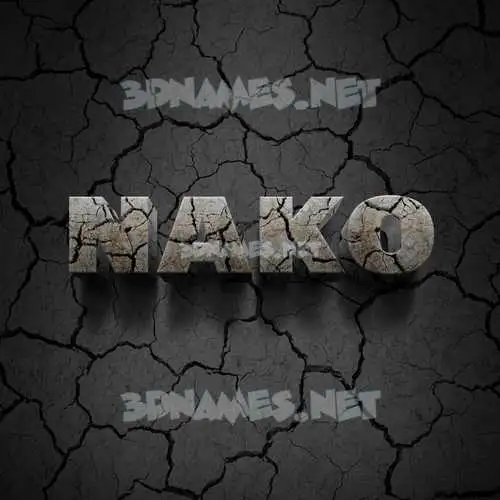 nako in Cracked Stone style - 3D name wallpaper nako in Cracked Stone style - 3D name wallpaper