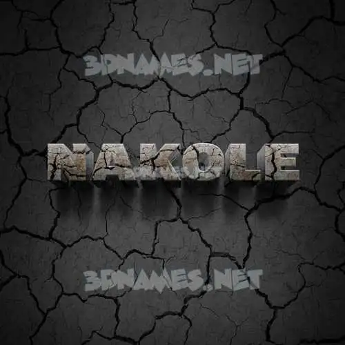 nakole in Cracked Stone style - 3D name wallpaper nakole in Cracked Stone style - 3D name wallpaper