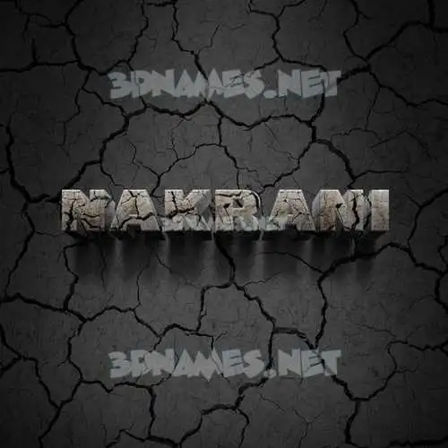 nakrani in Cracked Stone style - 3D name wallpaper nakrani in Cracked Stone style - 3D name wallpaper