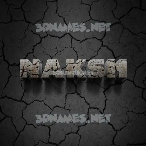 naksh in Cracked Stone style - 3D name wallpaper naksh in Cracked Stone style - 3D name wallpaper