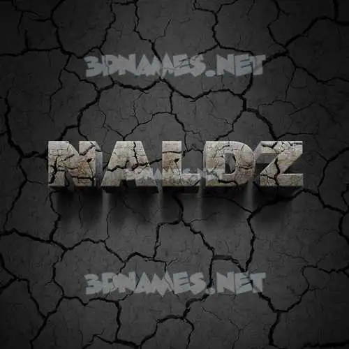 naldz in Cracked Stone style - 3D name wallpaper naldz in Cracked Stone style - 3D name wallpaper