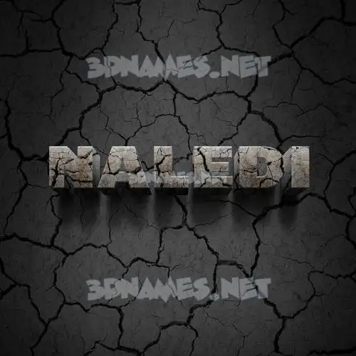 naledi in Cracked Stone style - 3D name wallpaper