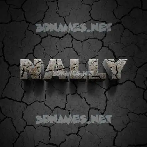 nally in Cracked Stone style - 3D name wallpaper