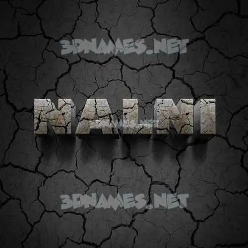 nalni in Cracked Stone style - 3D name wallpaper