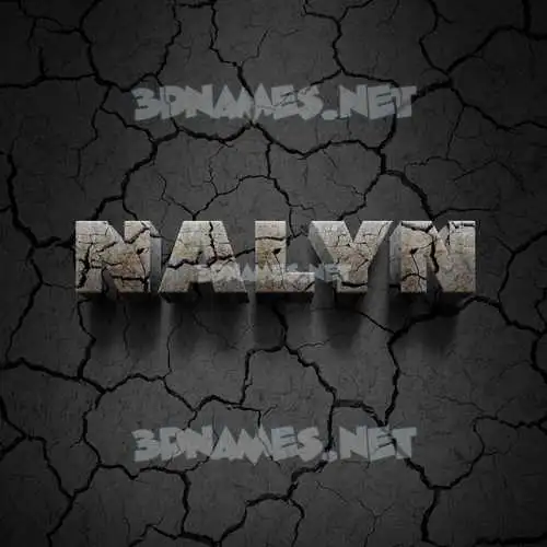 nalyn in Cracked Stone style - 3D name wallpaper