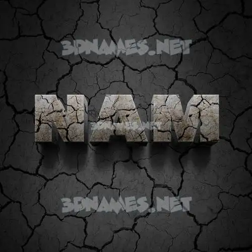 nam in Cracked Stone style - 3D name wallpaper nam in Cracked Stone style - 3D name wallpaper
