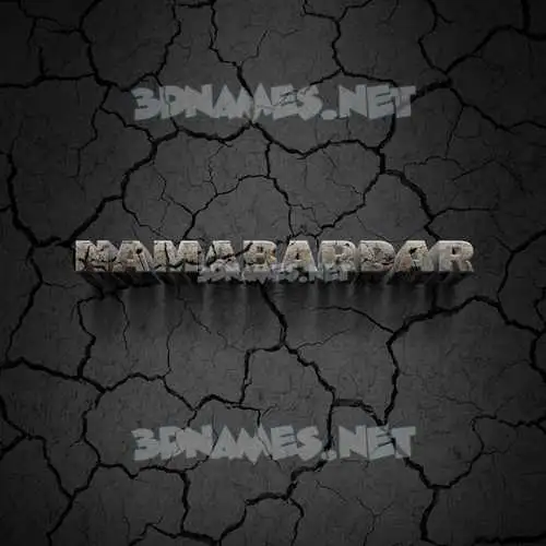 namabardar in Cracked Stone style - 3D name wallpaper