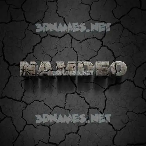 namdeo in Cracked Stone style - 3D name wallpaper