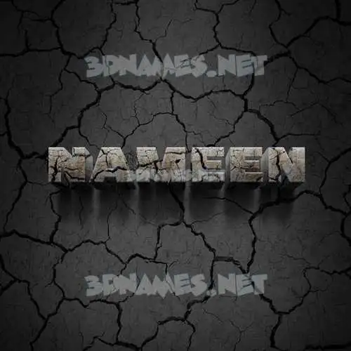 nameen in Cracked Stone style - 3D name wallpaper