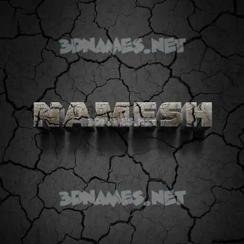 namesh in Cracked Stone style - 3D name wallpaper