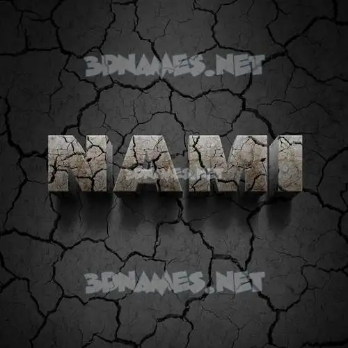 nami in Cracked Stone style - 3D name wallpaper nami in Cracked Stone style - 3D name wallpaper