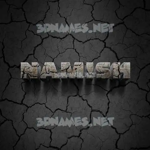 namish in Cracked Stone style - 3D name wallpaper