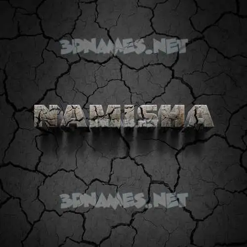 namisha in Cracked Stone style - 3D name wallpaper