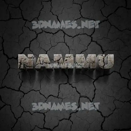 nammu in Cracked Stone style - 3D name wallpaper
