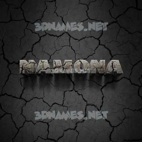namona in Cracked Stone style - 3D name wallpaper